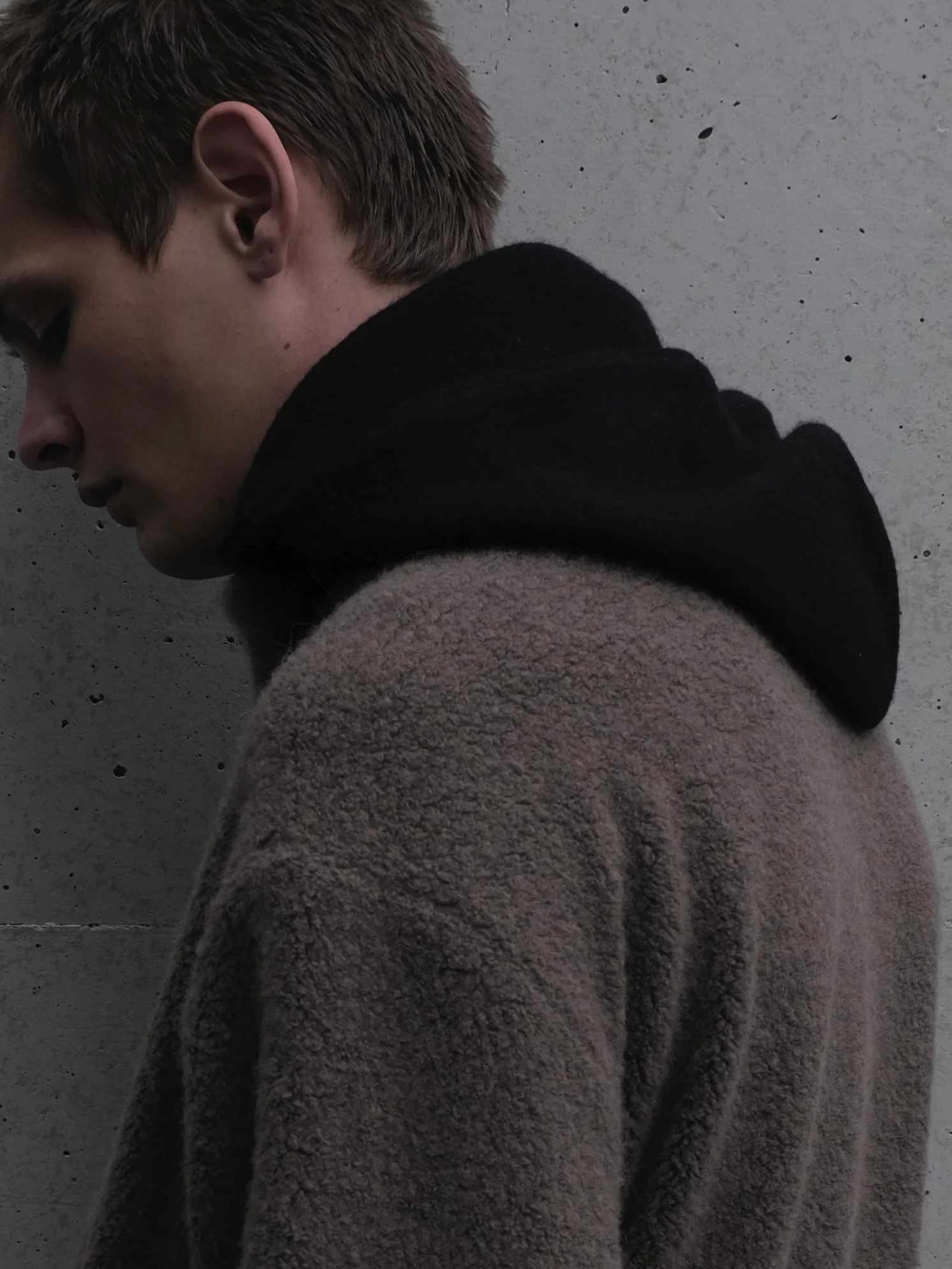 Boa Fleece Jacket in Angora/Virgin Wool - Image 4