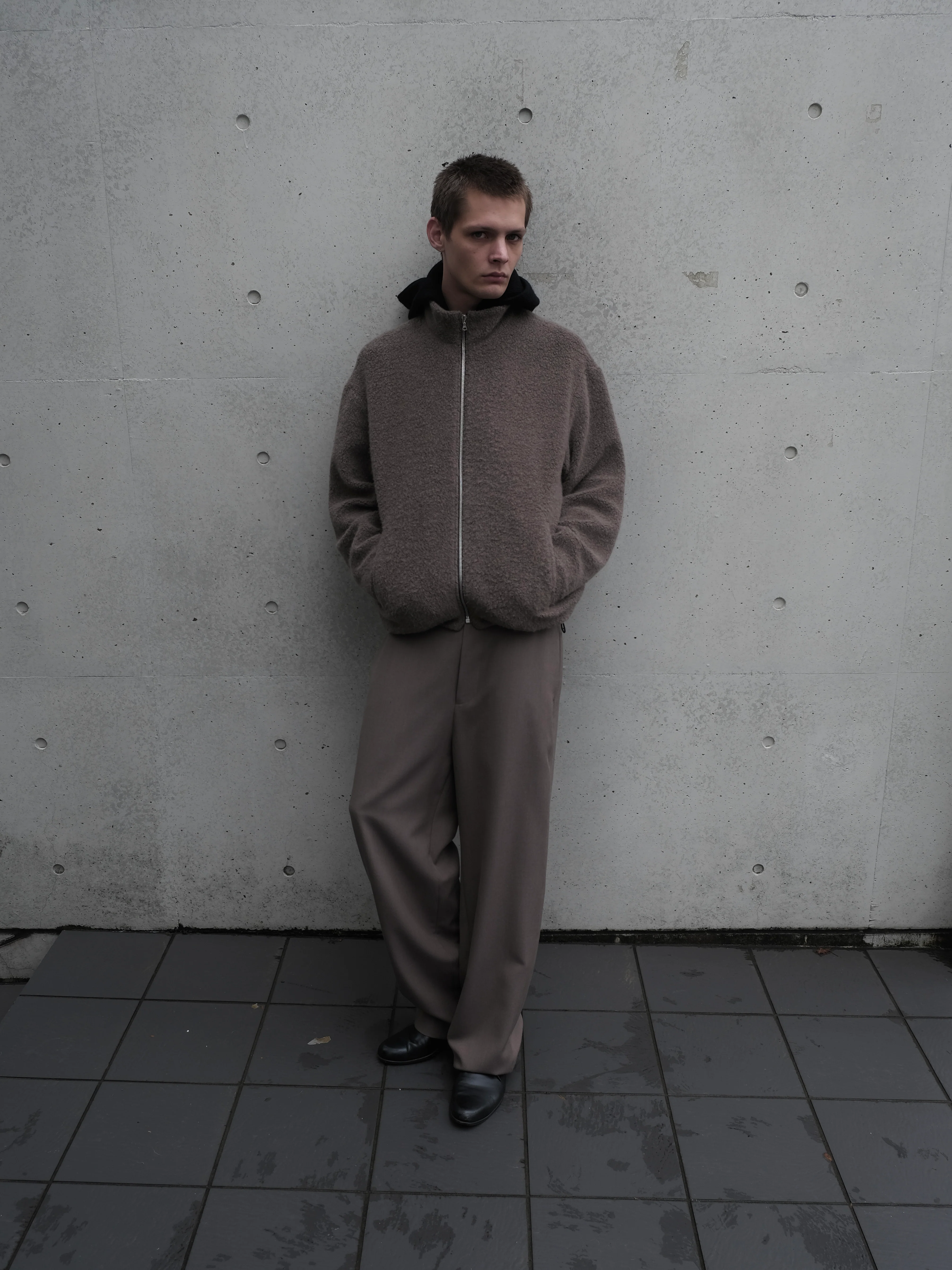 Boa Fleece Jacket in Angora/Virgin Wool - Image 5