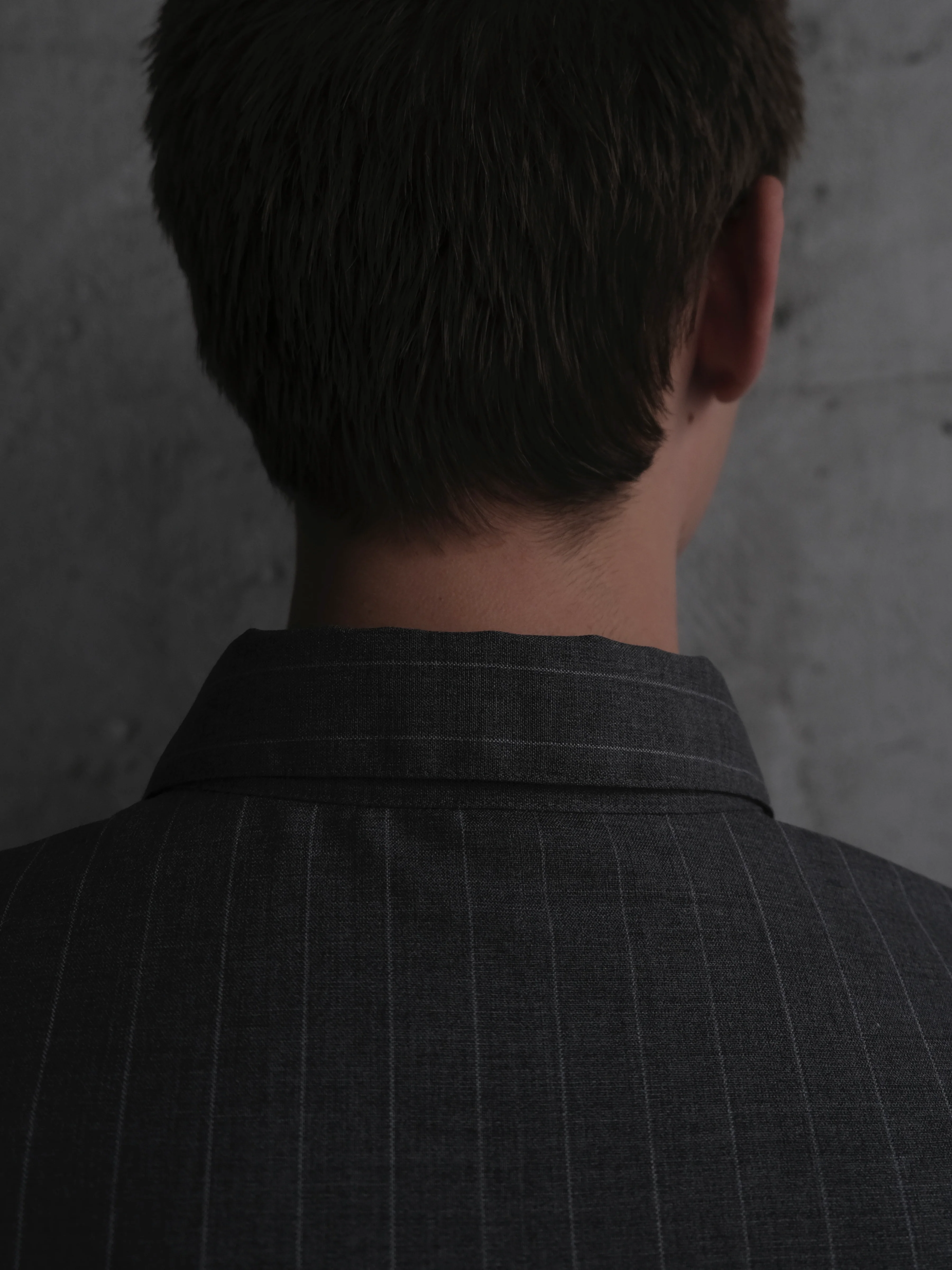 Double Cuff Pinstripe Shirt in Wool - Image 5