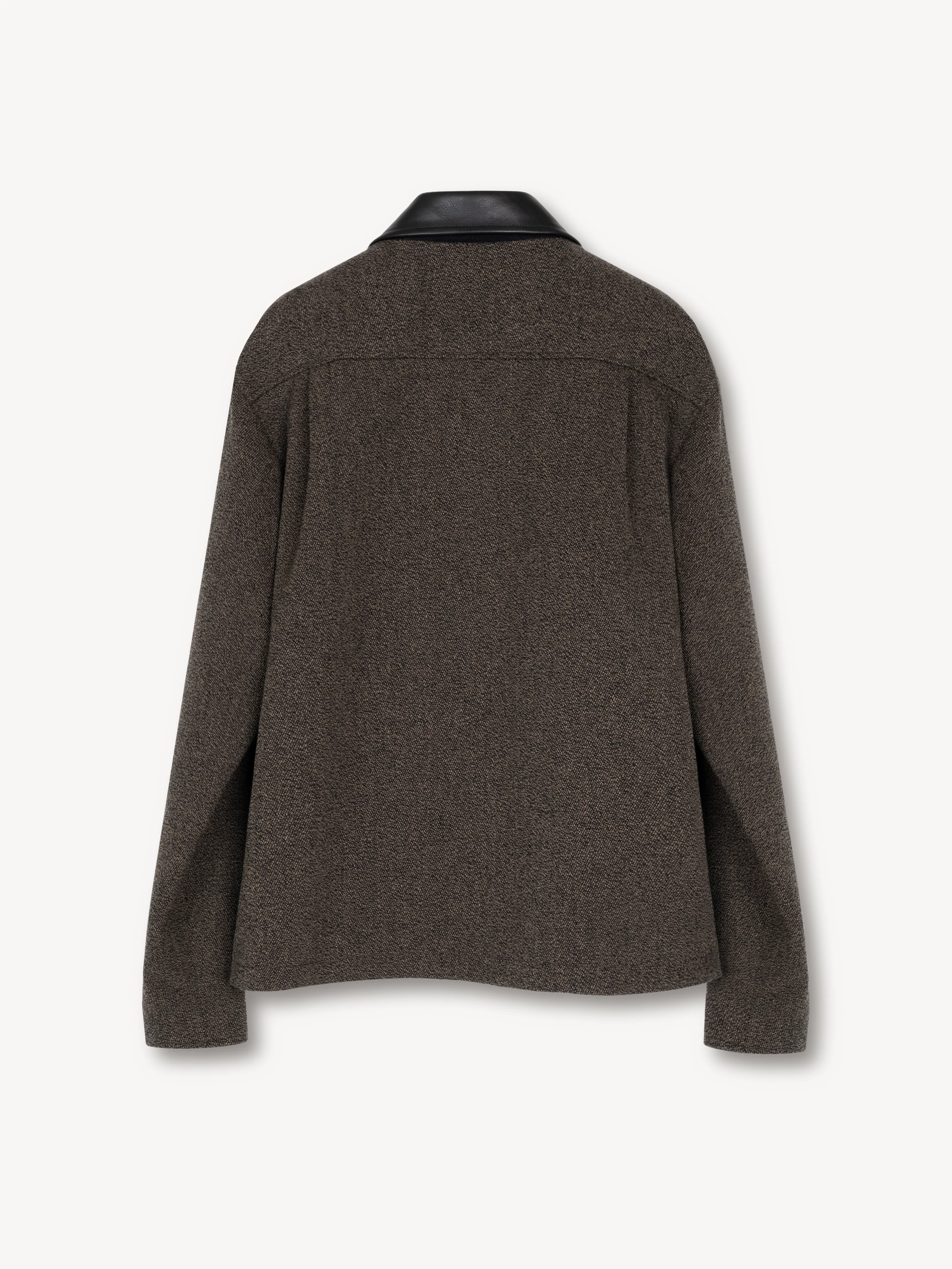 Relaxed Jacket in Wool/Leather - Image 2
