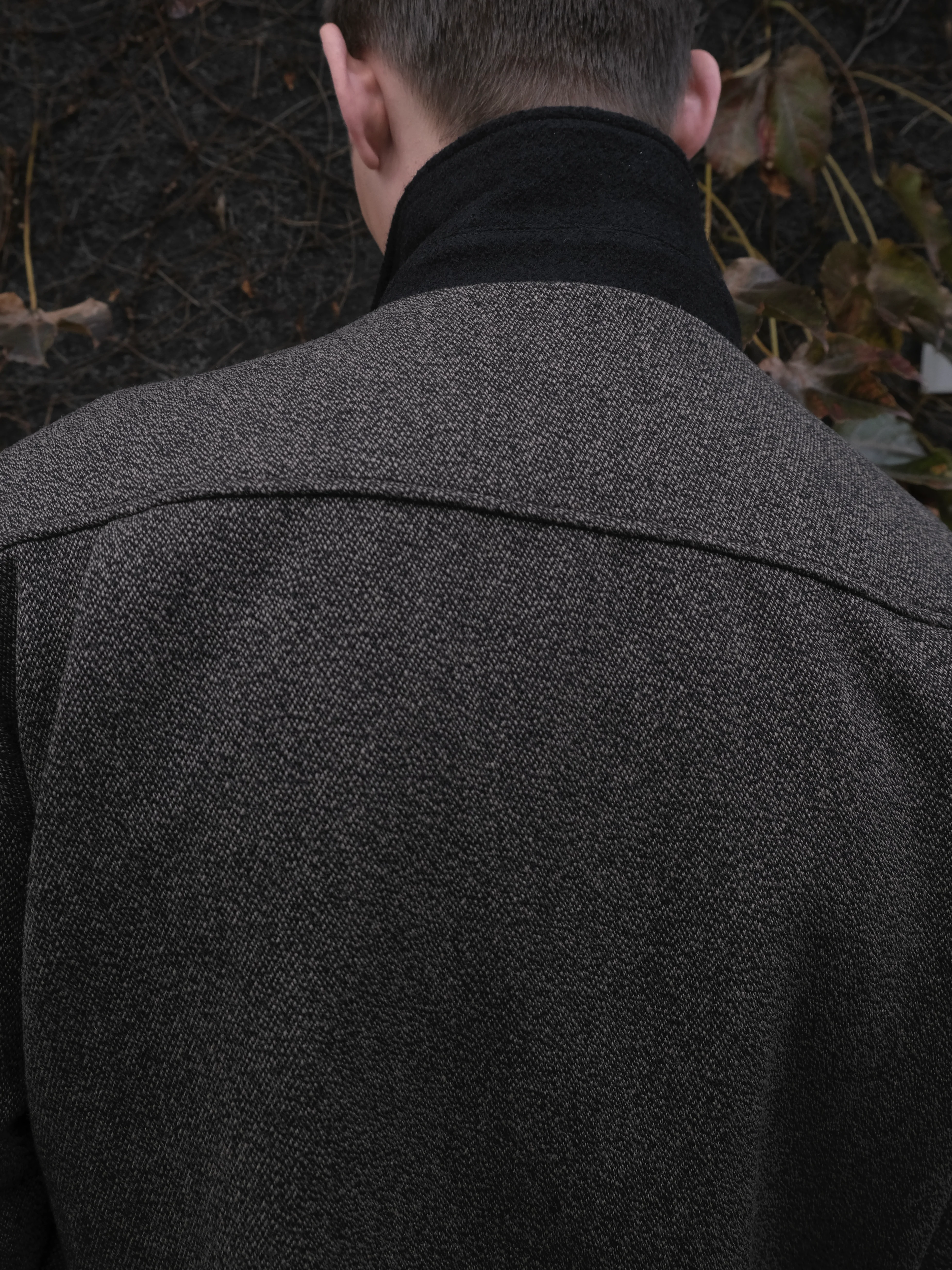 Relaxed Jacket in Wool/Leather - Image 5